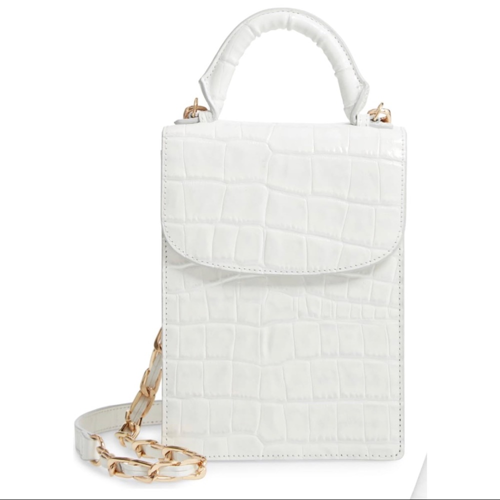 Rachel Parcell Mini top handle leather bag